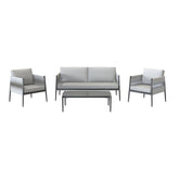 Naterial Henio Sofa Set For 4 Persons Dark Grey,